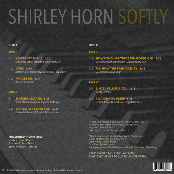 SHIRLEY HORN – SOFTLY  DOUBLE-DISC 45 rpm VINYL