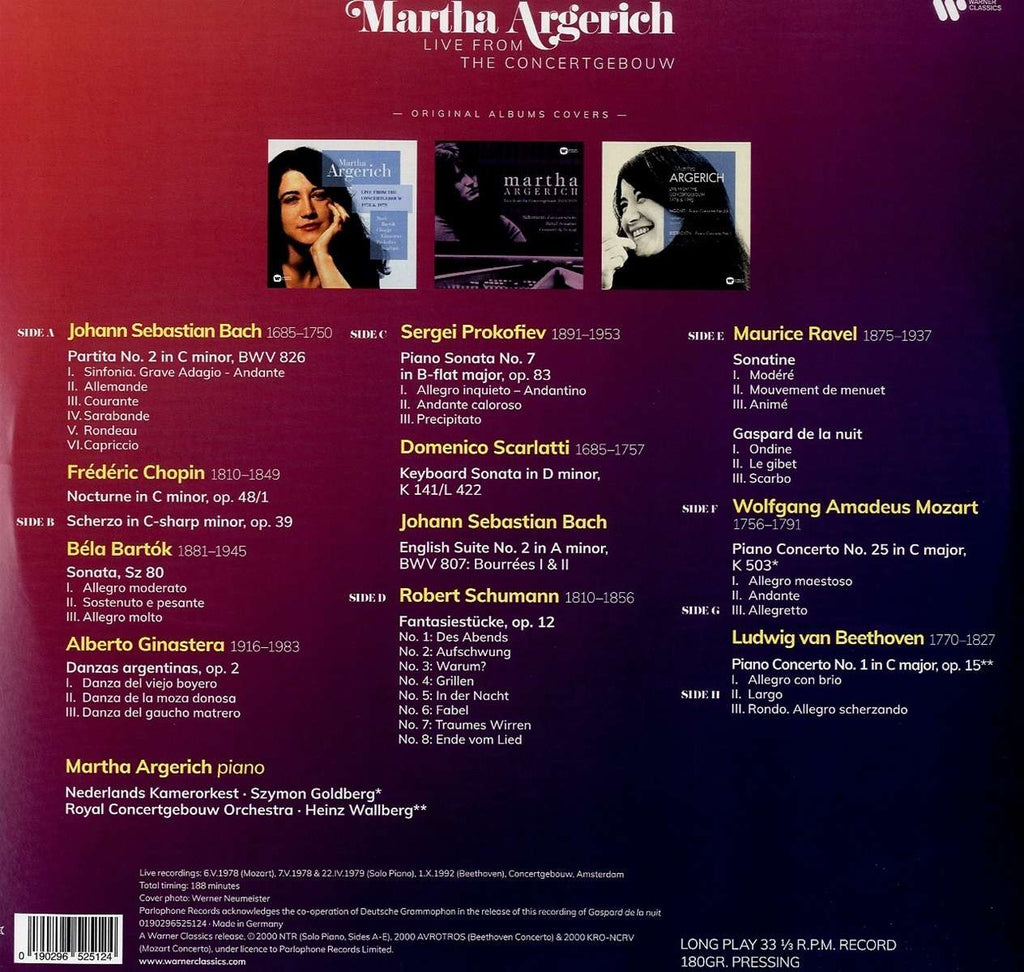 Martha Argerich - Live from the Concertgebouw 1978-1992 (180g) LP