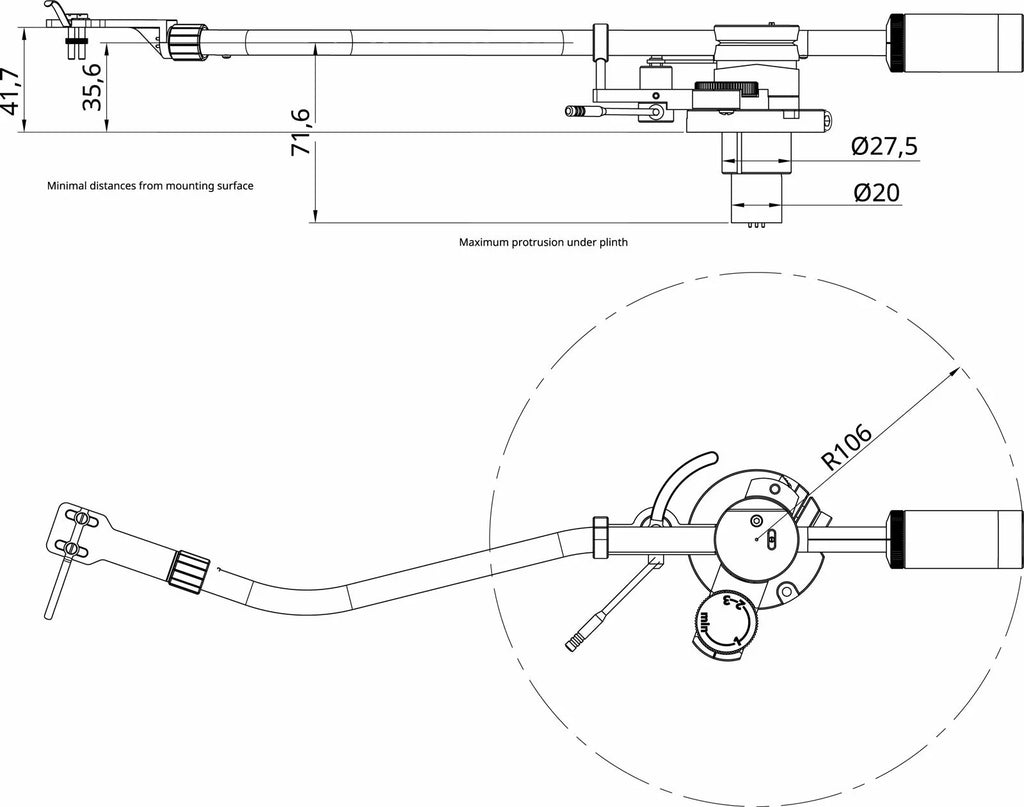 Korf Audio TA-SF11R Tonearm Series II