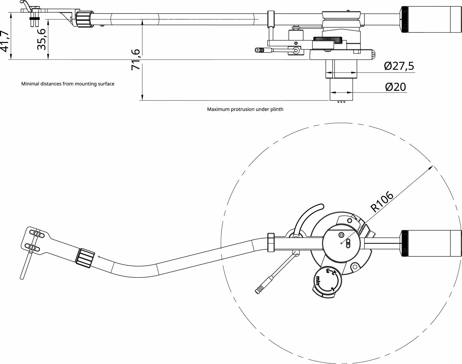 Korf Audio TA-SF11R Tonearm Series II