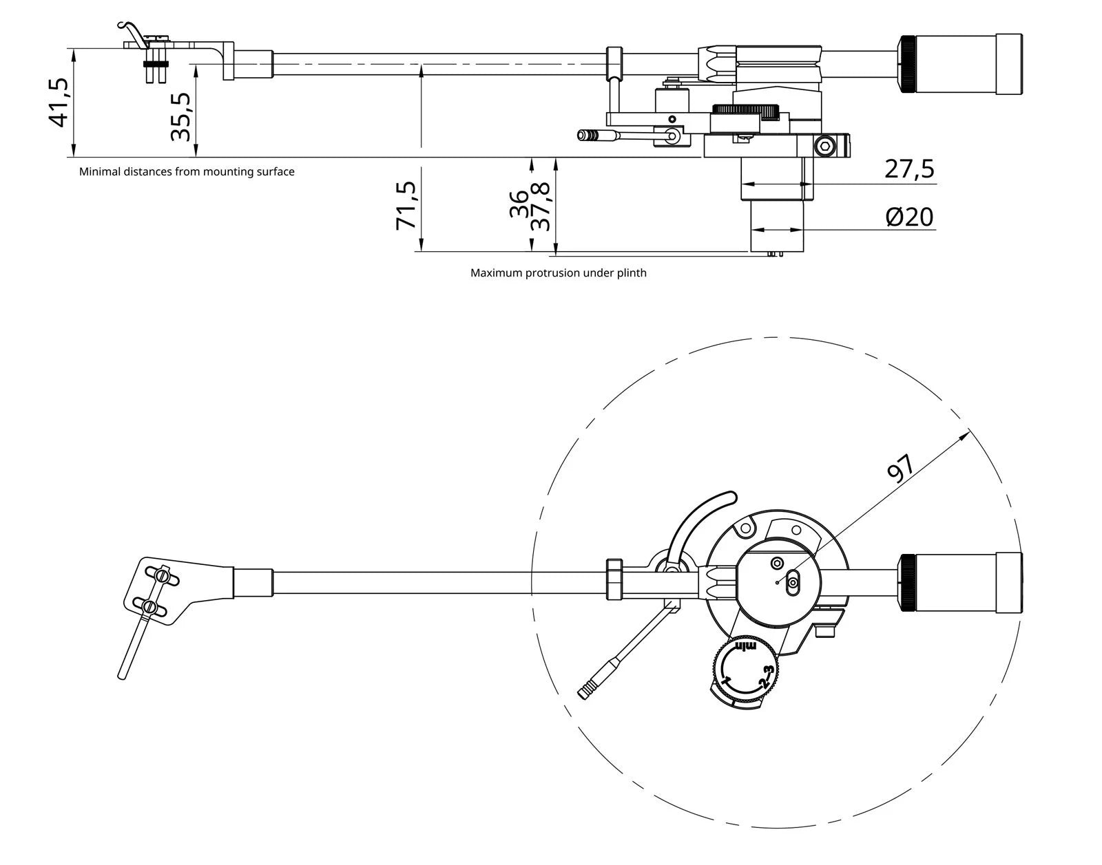 Korf Audio TA-AF9/10 Tonearm
