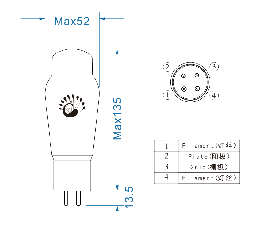 Psvane 274B T-II Ensretter rør