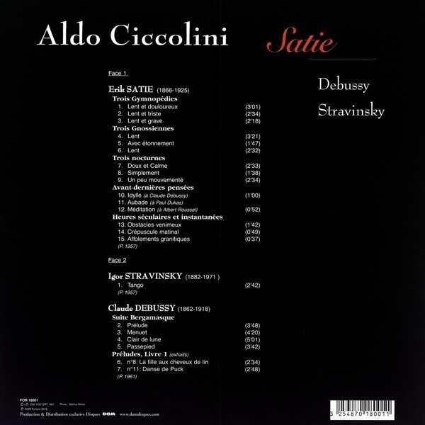 Aldo Ciccolini - Satie / Debussy / Strawinsky LP