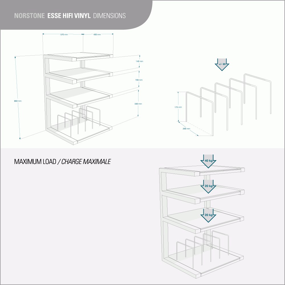 NorStone Esse HiFi Vinyl Møbel