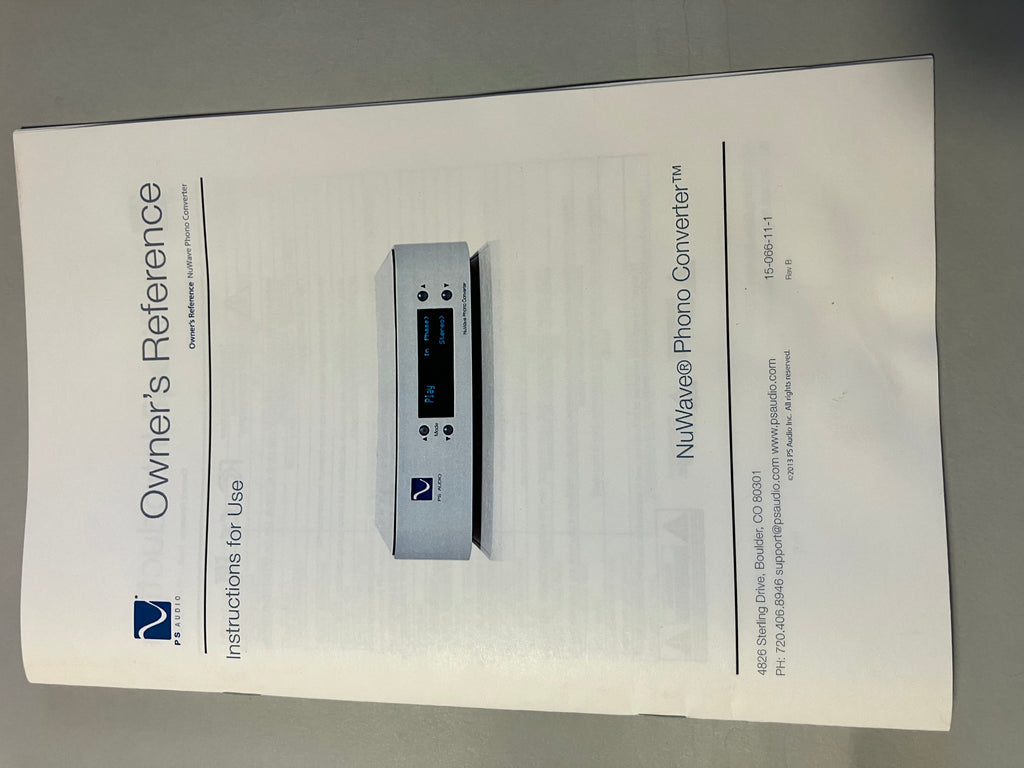 PS Audio NuWave Phono Converter / Riaa & AD Converter - BRUGT