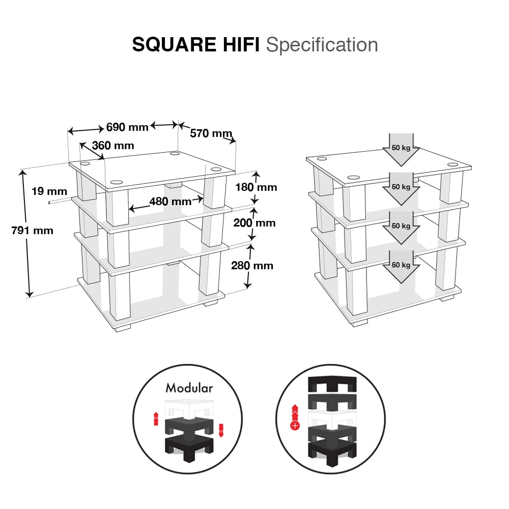 NorStone Square HiFi Møbel/Rack