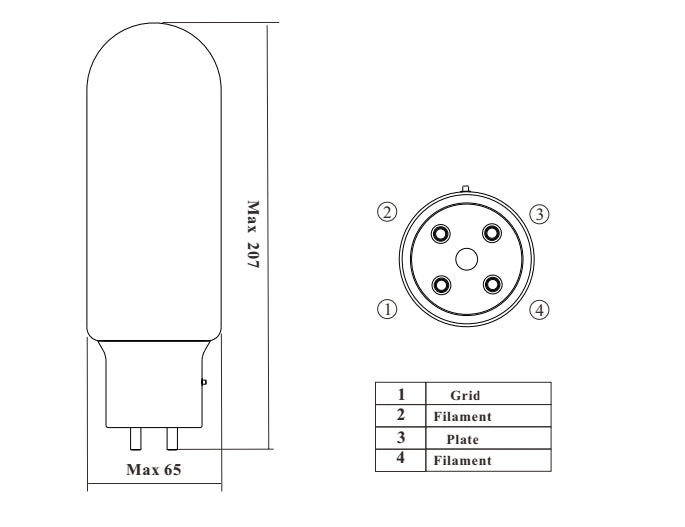 Psvane ACME 211 rør - 1 parret par