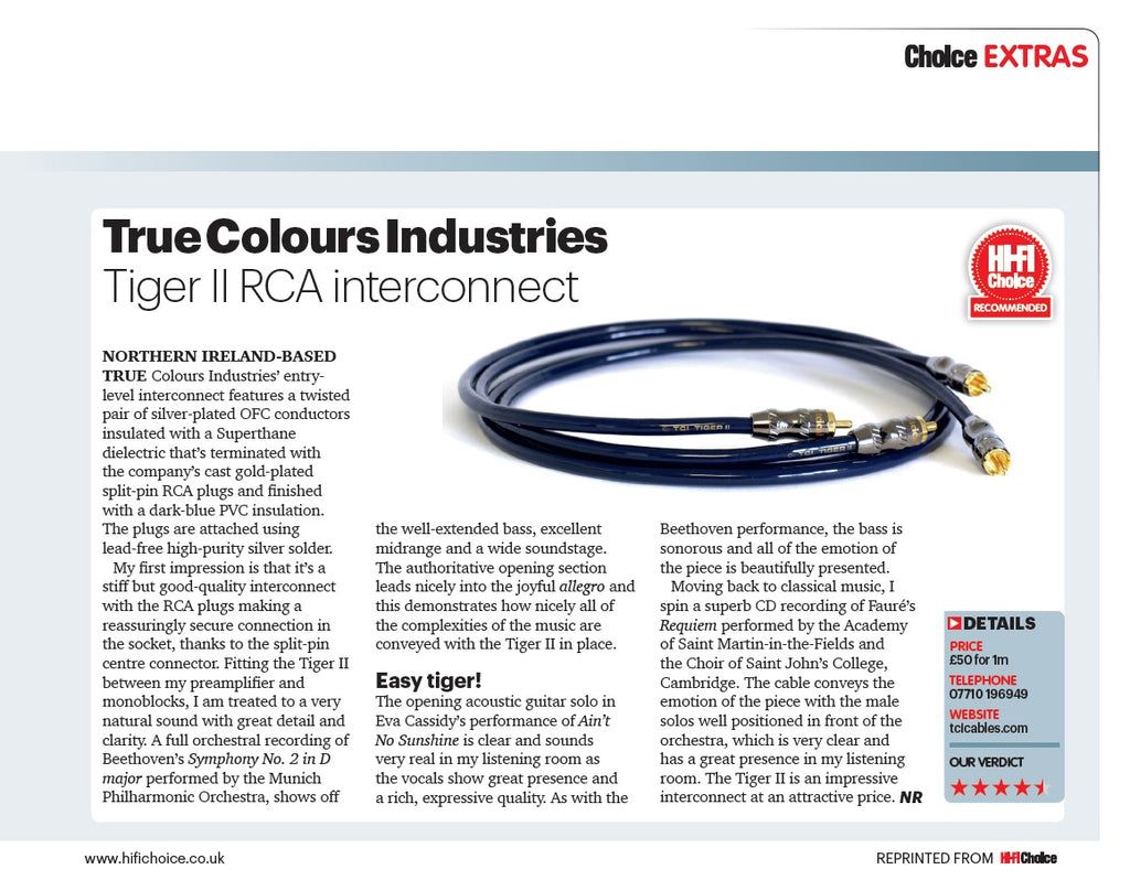 TCI Cables Tiger II signalkabel