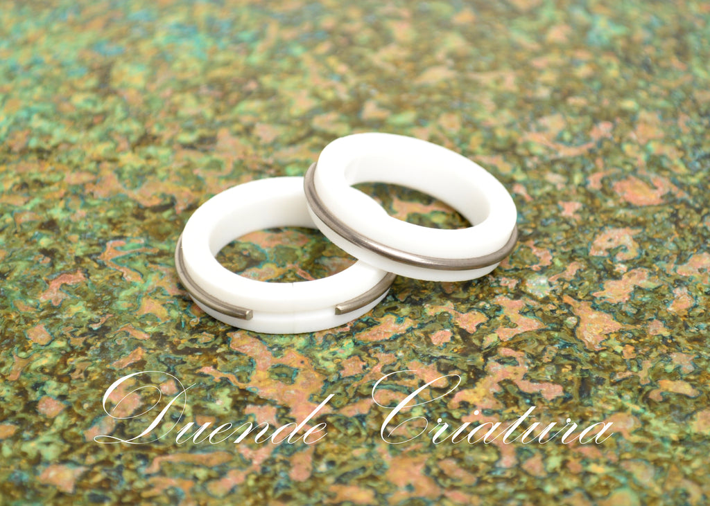 Tube Rings Teflon/Titanium - 27,7-32 mm, pakke á 2 stk.