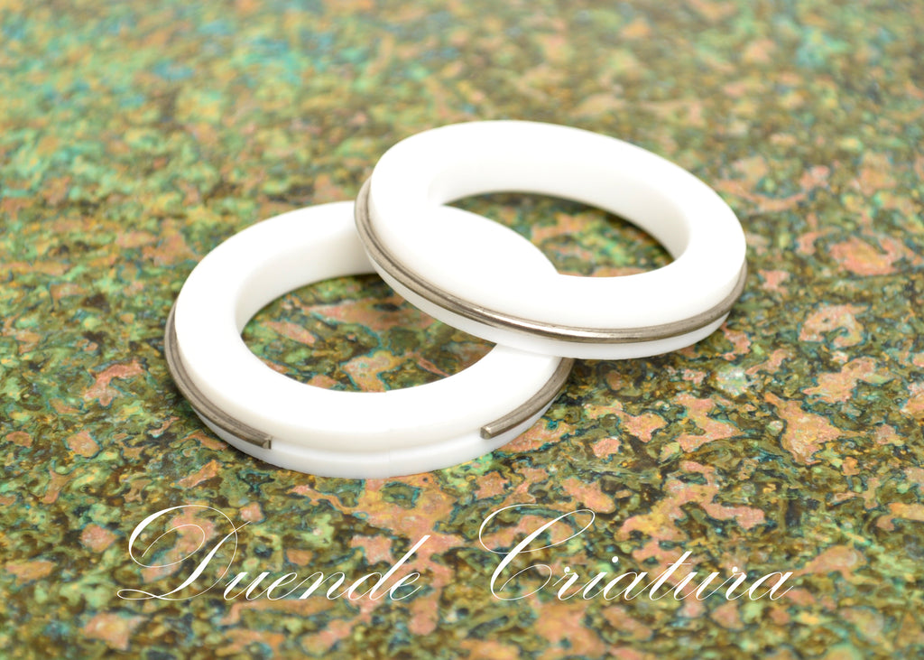 Tube Rings Teflon/Titanium - 36-39 mm, pakke á 2 stk.