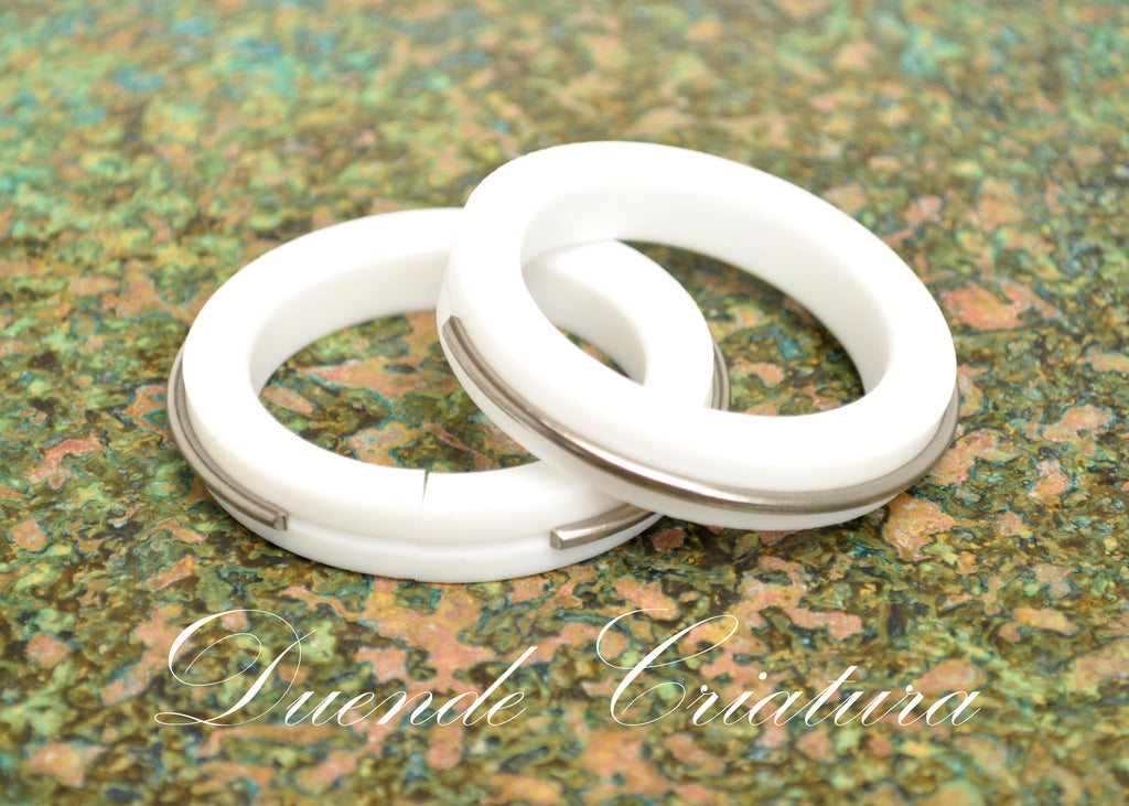 Tube Rings Teflon/Titanium - 43-47 mm, pakke á 2 stk.