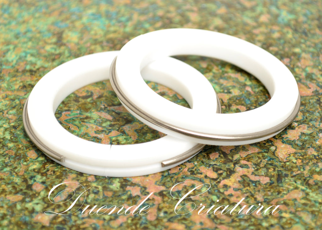 Tube Rings Teflon/Titanium - 57-61 mm, pakke á 2 stk.