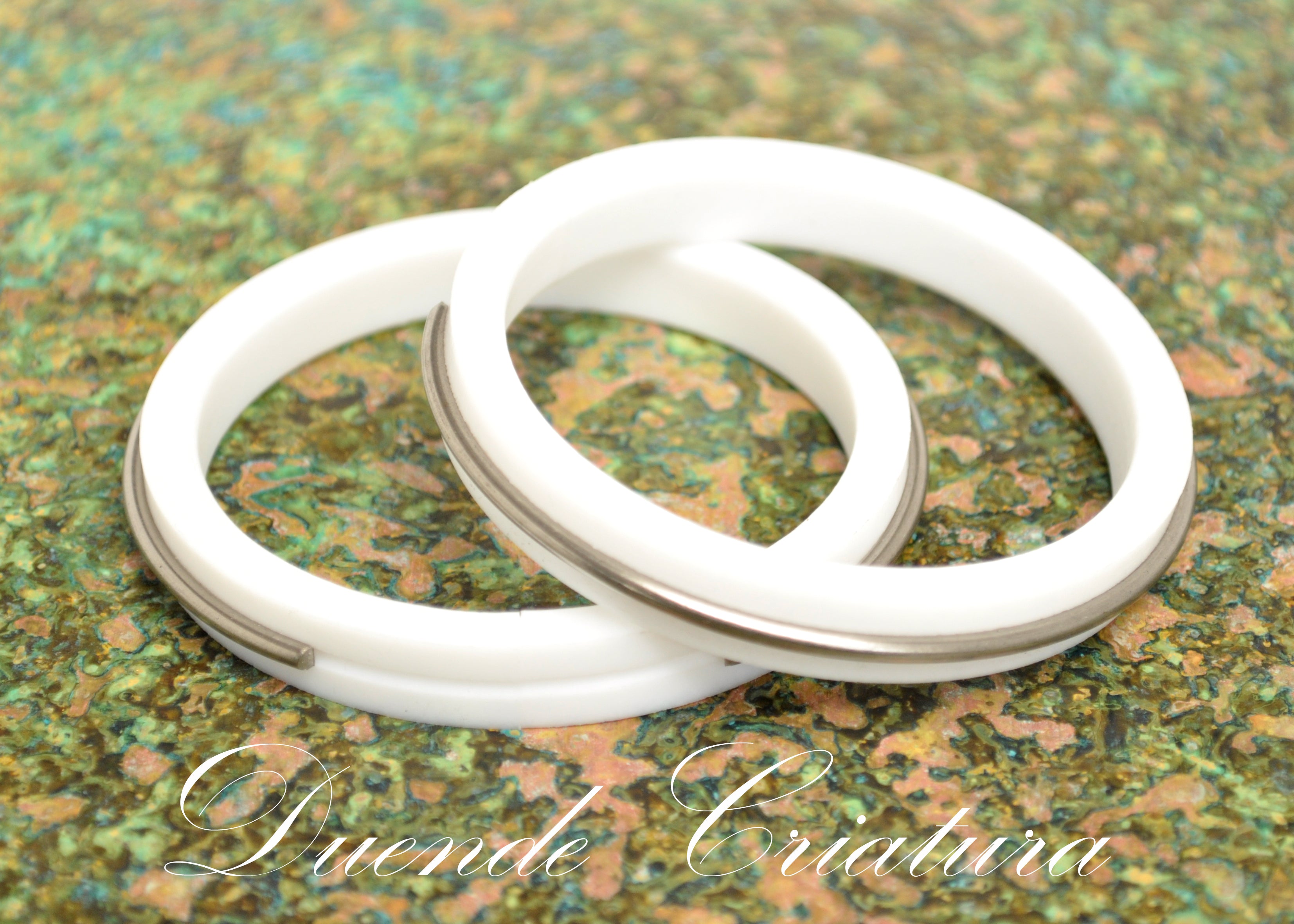 Tube Rings Teflon/Titanium - 63-68 mm, pakke á 2 stk.