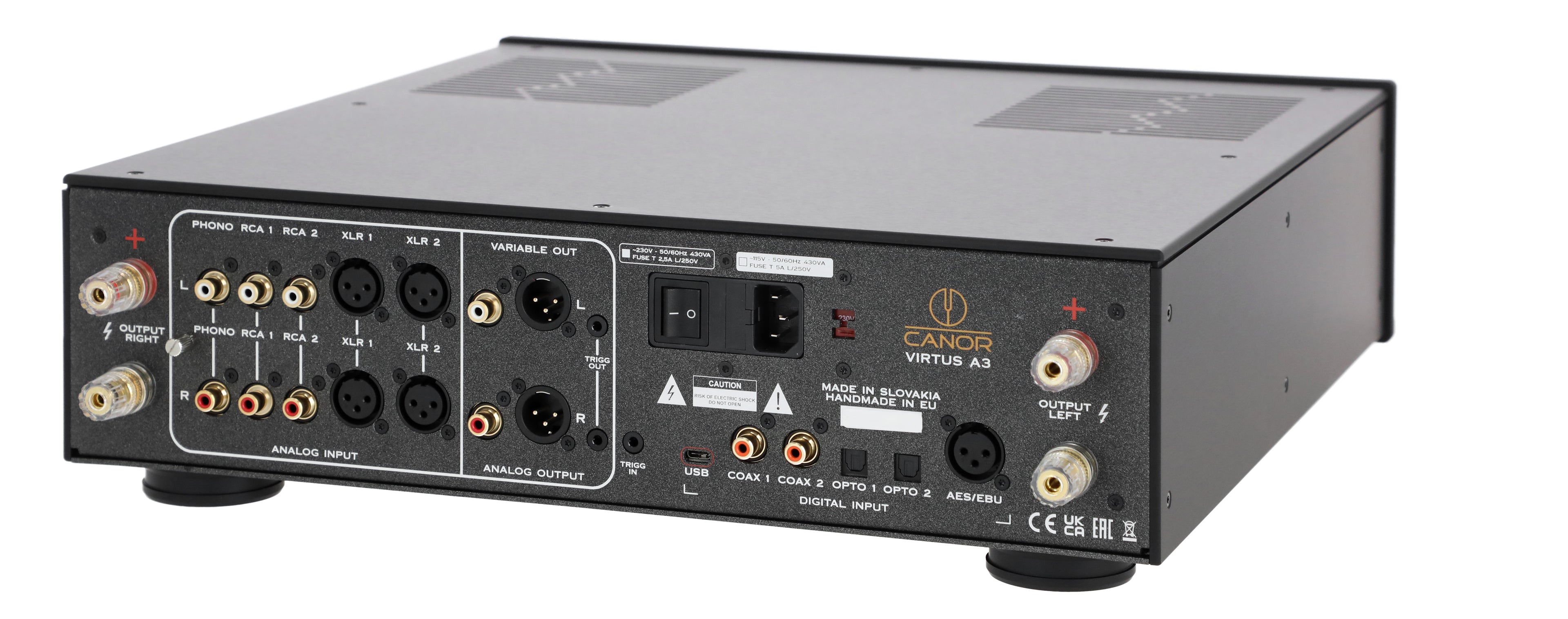 CANOR Virtus A3 Integreret Hybrid Rørforstærker m/DAC, Riaa, Hovedtelefon
