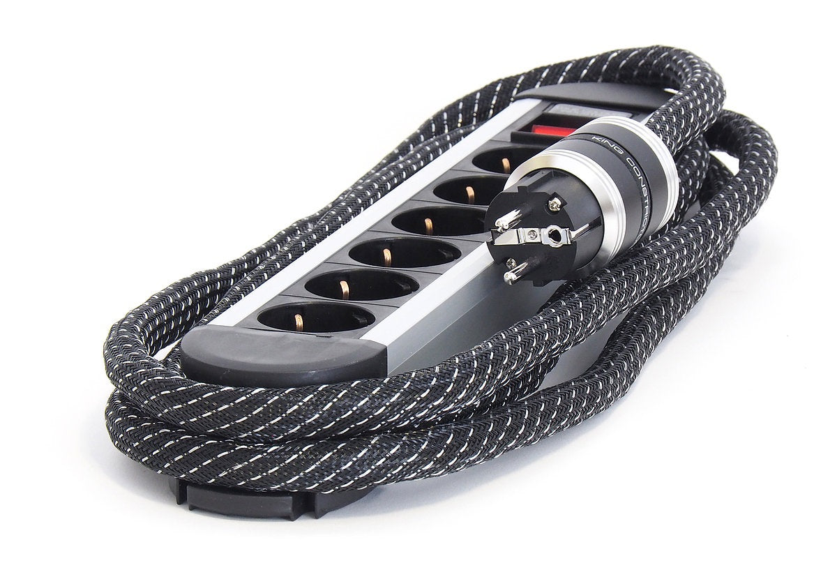 TCI King Constrictor SE EU-Schuko Alloy True-Plug 6-stik strømskinne