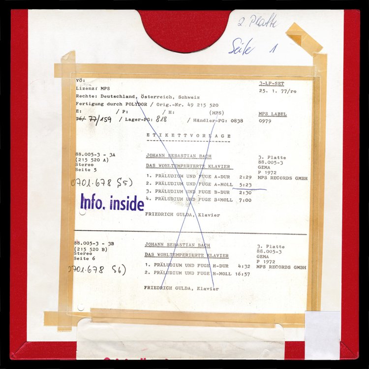 Johann Sebastian Bach -   The Well-Tempered Clavier / PART 1/2 - Tape 3+4