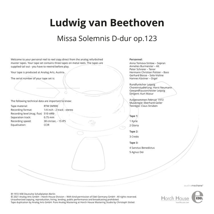 MISSA SOLEMNIS IN D MAJOR, OP.123 – LUDWIG VAN BEETHOVEN by Gewandhausorchester Leipzig - Conductor: