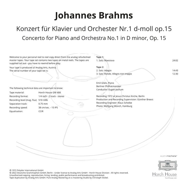 Johannes Brahms -  Concerto for Piano and Orchestra No.1 in D minor, Op. 15