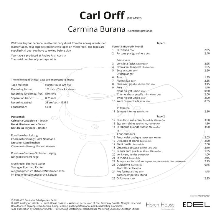 CARMINA BURANA by Carl Orff