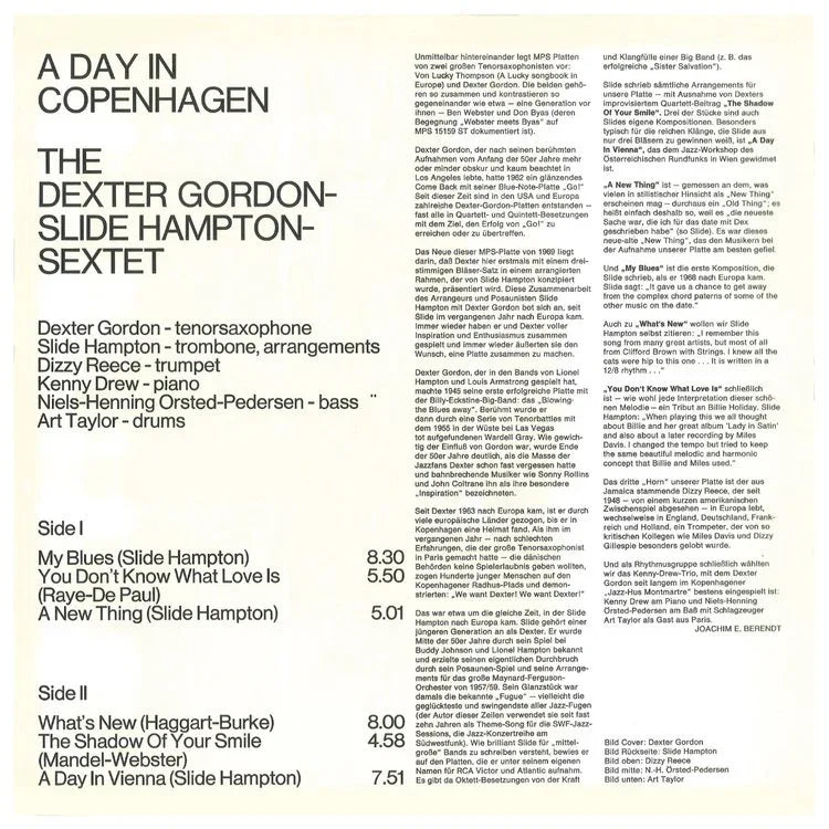 A DAY IN COPENHAGEN by Dexter Gordon - Sallingboe Audio