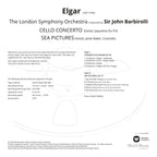 ELGAR – CELLO CONCERTO, SEA PICTURE by Sir John Barbirolli, London Symphony Orchestra