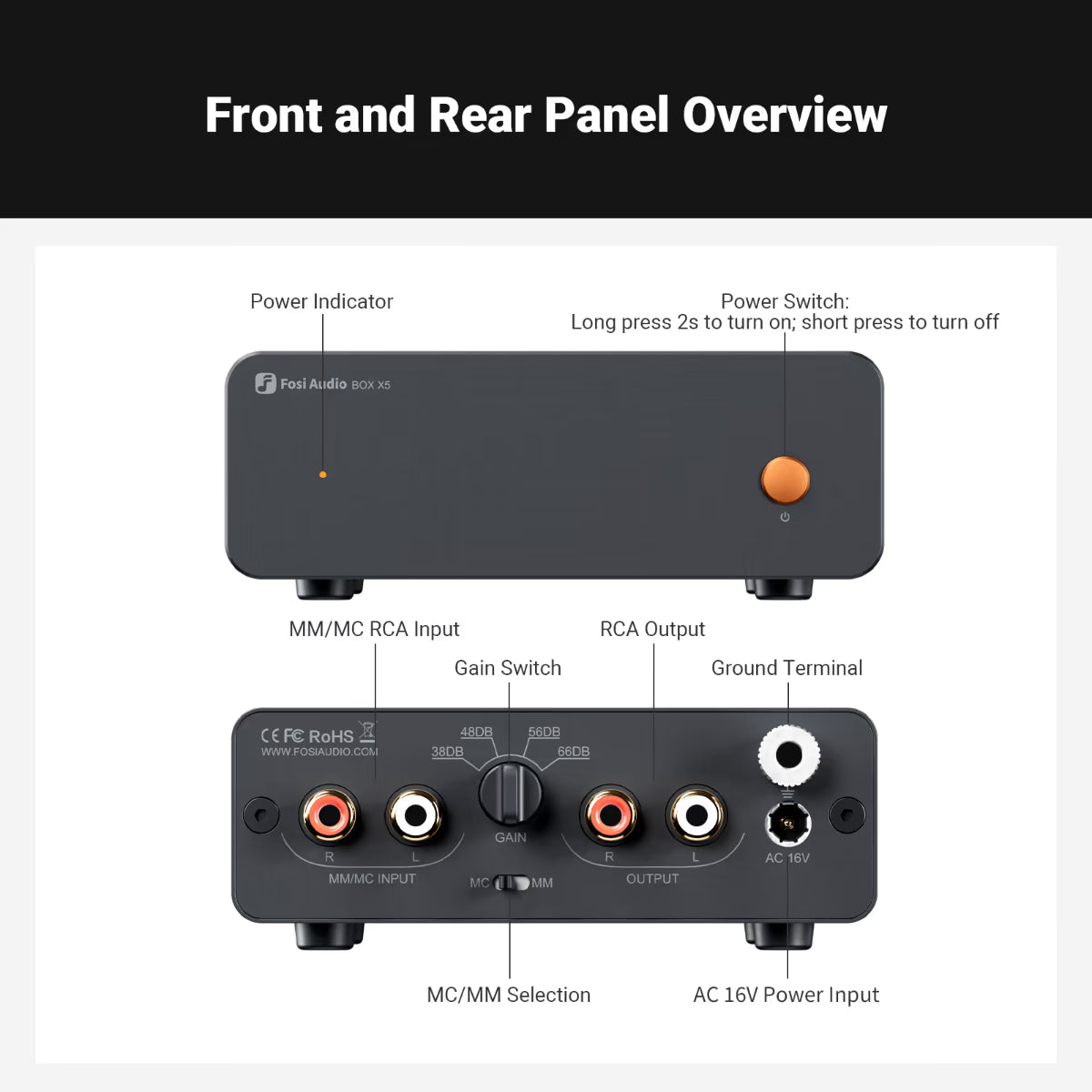Fosi Audio Box X5 Phonostage / Riaa