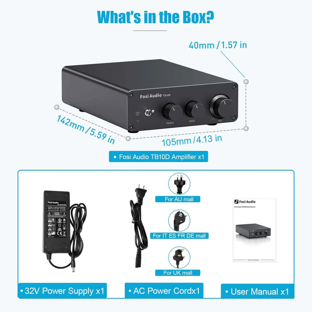 Fosi Audio TB10D Stereo Integreret forstærker