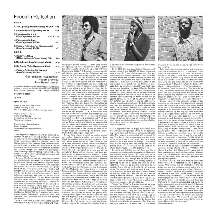 FACES IN REFLECTION by George Duke