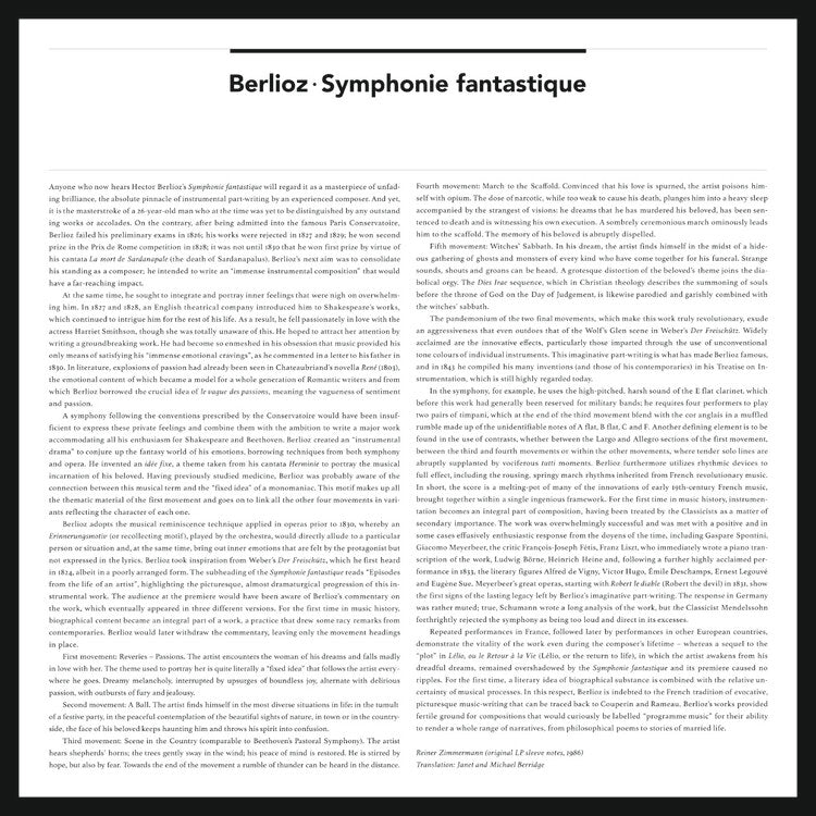 SYMPHONIE FANTASTIQUE OP.14 by Hector Berlioz