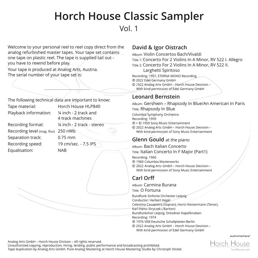 Horch House - Classic Sampler Vol.1