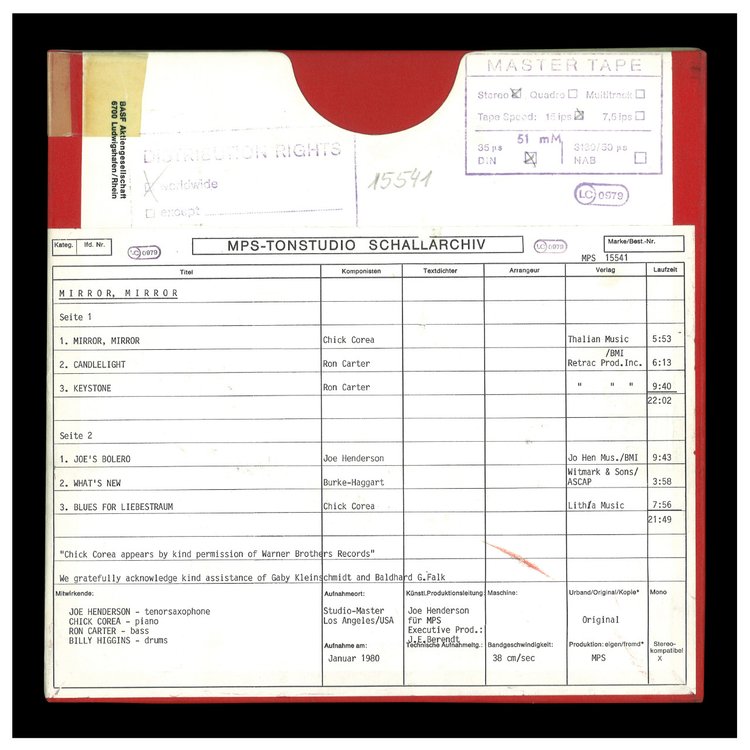 MIRROR, MIRROR by Joe Henderson, Chick Corea