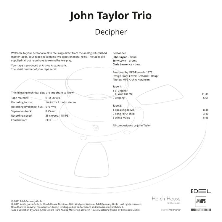 DECIPHER by John Taylor Trio