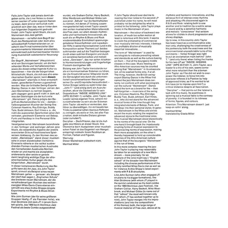 DECIPHER by John Taylor Trio