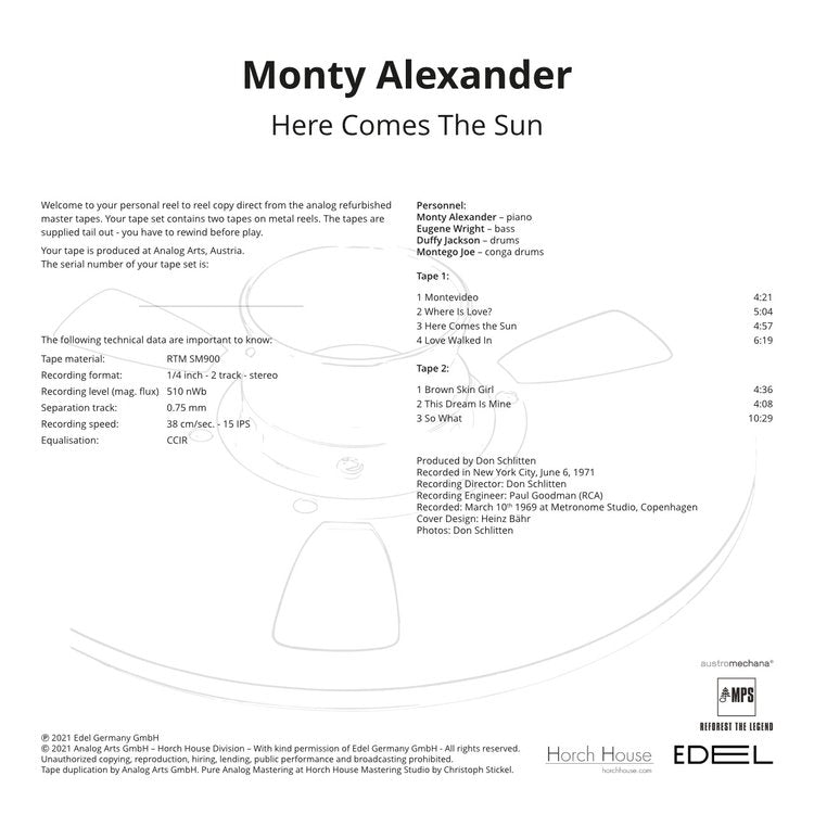 HERE COMES THE SUN by Monty Alexander