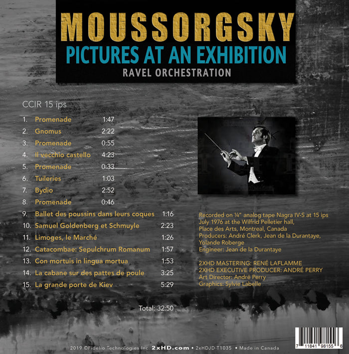 MOUSSORGKY - PICTURES AT AN EXHIBITION - RAVEL ORCHESTRATION
