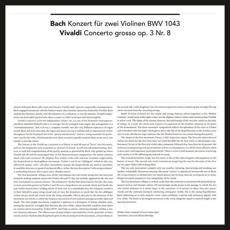 VIOLIN CONCERTOS BACH/VIVALDI