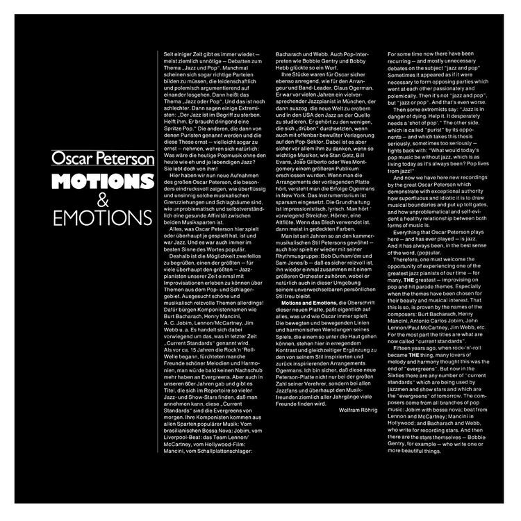 MOTIONS & EMOTIONS by Oscar Peterson