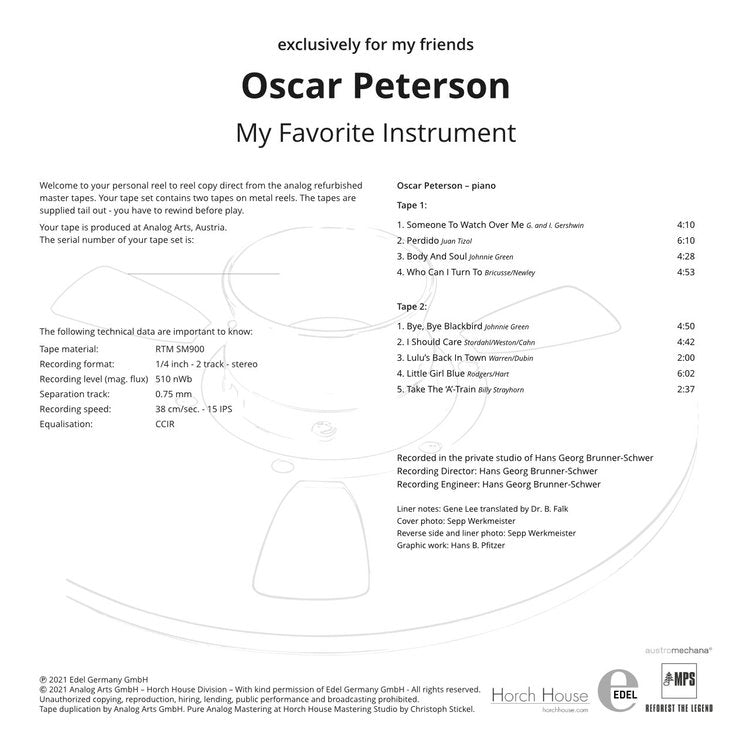 MY FAVORITE INSTRUMENT by Oscar Peterson