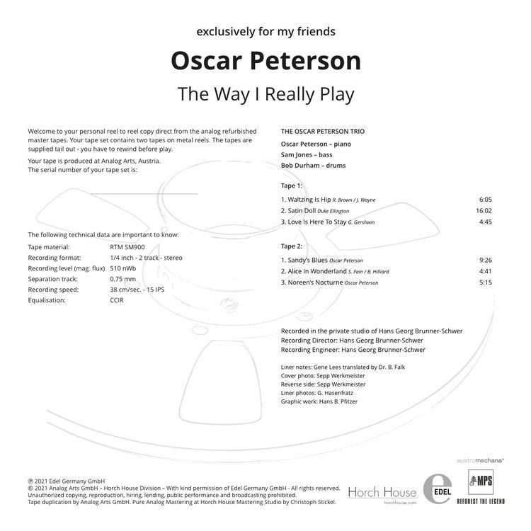 THE WAY I REALLY PLAY by Oscar Peterson