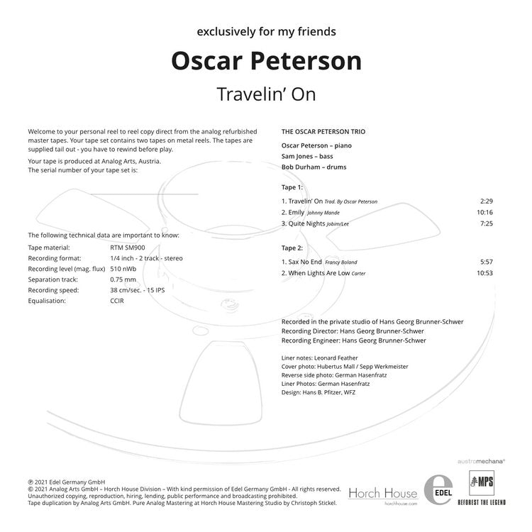 TRAVELIN' ON by Oscar Peterson
