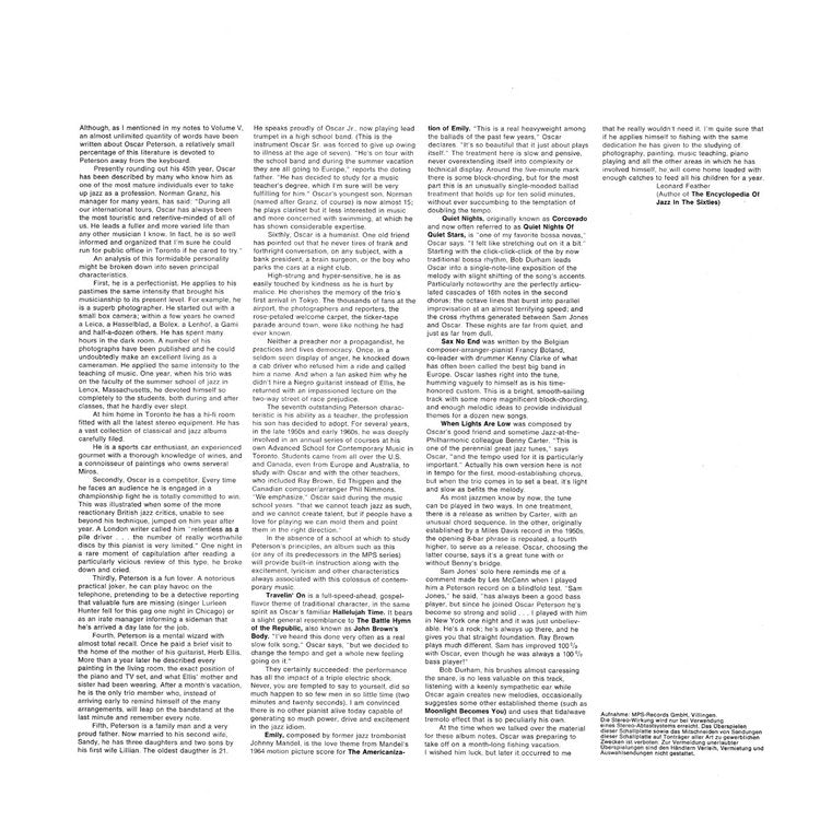 TRAVELIN' ON by Oscar Peterson