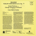 BRAHMS VIOLIN CONCERTO by Itzhak Perlman, Carlo Maria Giulini, Chicago Symphony Orchestra