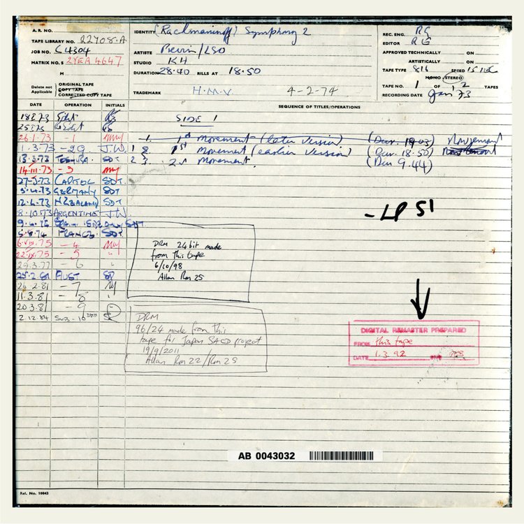 RACHMANINOV 2ND SYMPHONY by André Previn conducts The London Symphony Orchestra