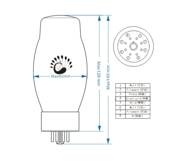 Psvane KT150-PT HiFi Series Rør