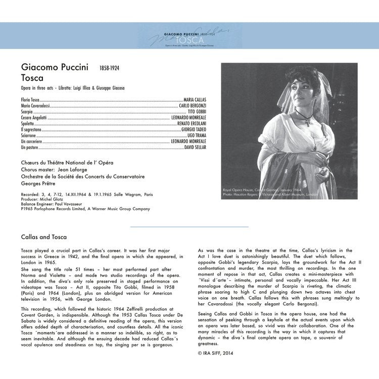 PUCCINI - TOSCA - MARIA CALLAS by Puccini