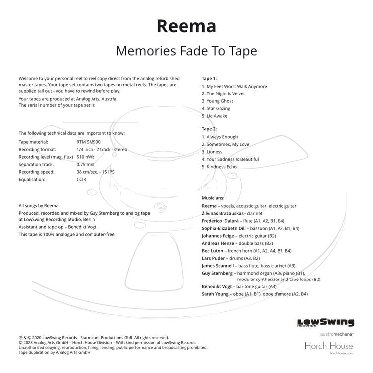 Reema - Memories Fade To Tape