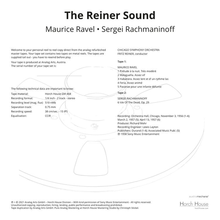 THE REINER SOUND - RAVEL/RACHMANINOFF by The Chicago Symphony Orchestra - Fritz Reiner, conductor