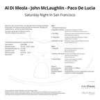 Al Di Meola, John McLaughlin, Paco De Lucia Saturday  - Night In San Francisco