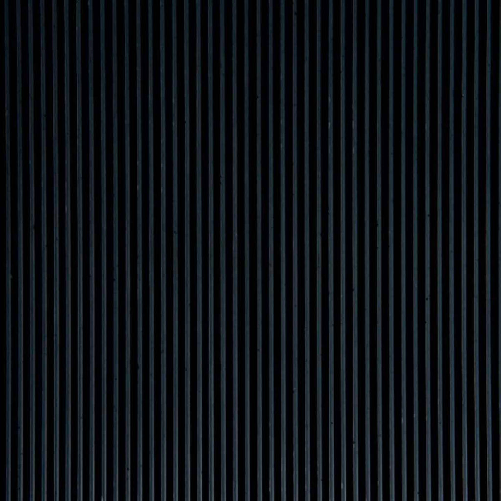 Finrillet gummimåtte sort - 3 mm