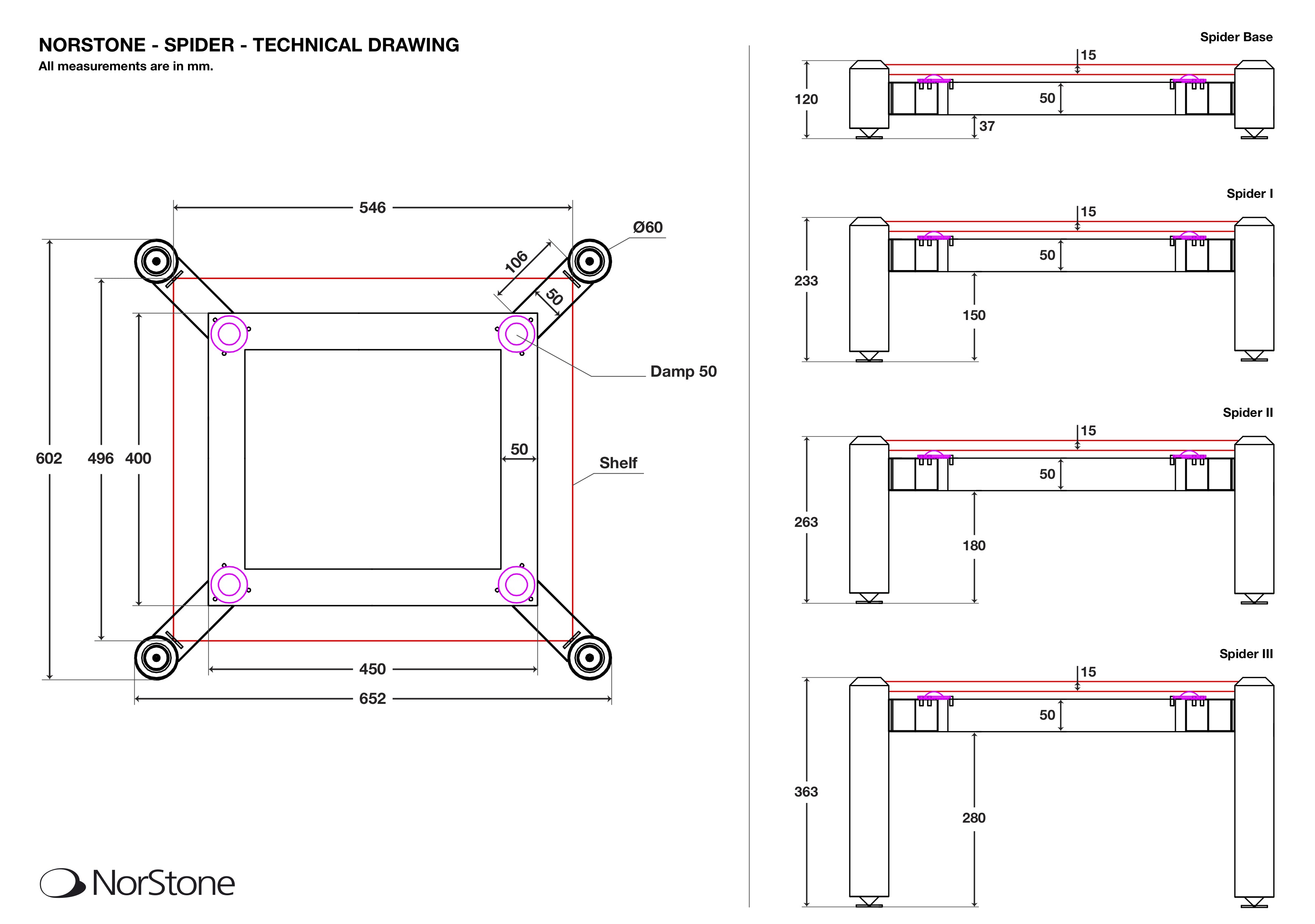 NorStone Spider Modul 3 Hifi Rack